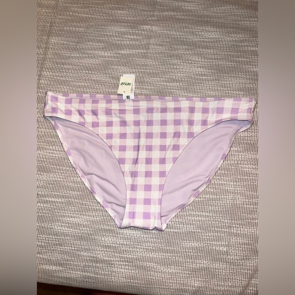 Aerie Purple Checkered Bikini Bottom - Picture 1 of 3
